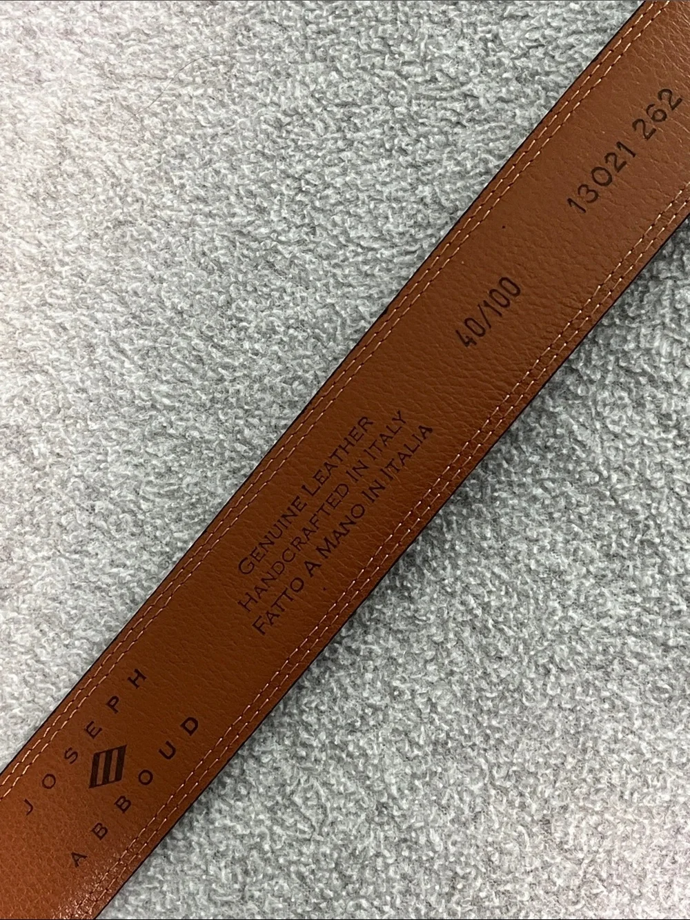 Joseph Abboud Brown Leather Belt Mens 40 Italy
